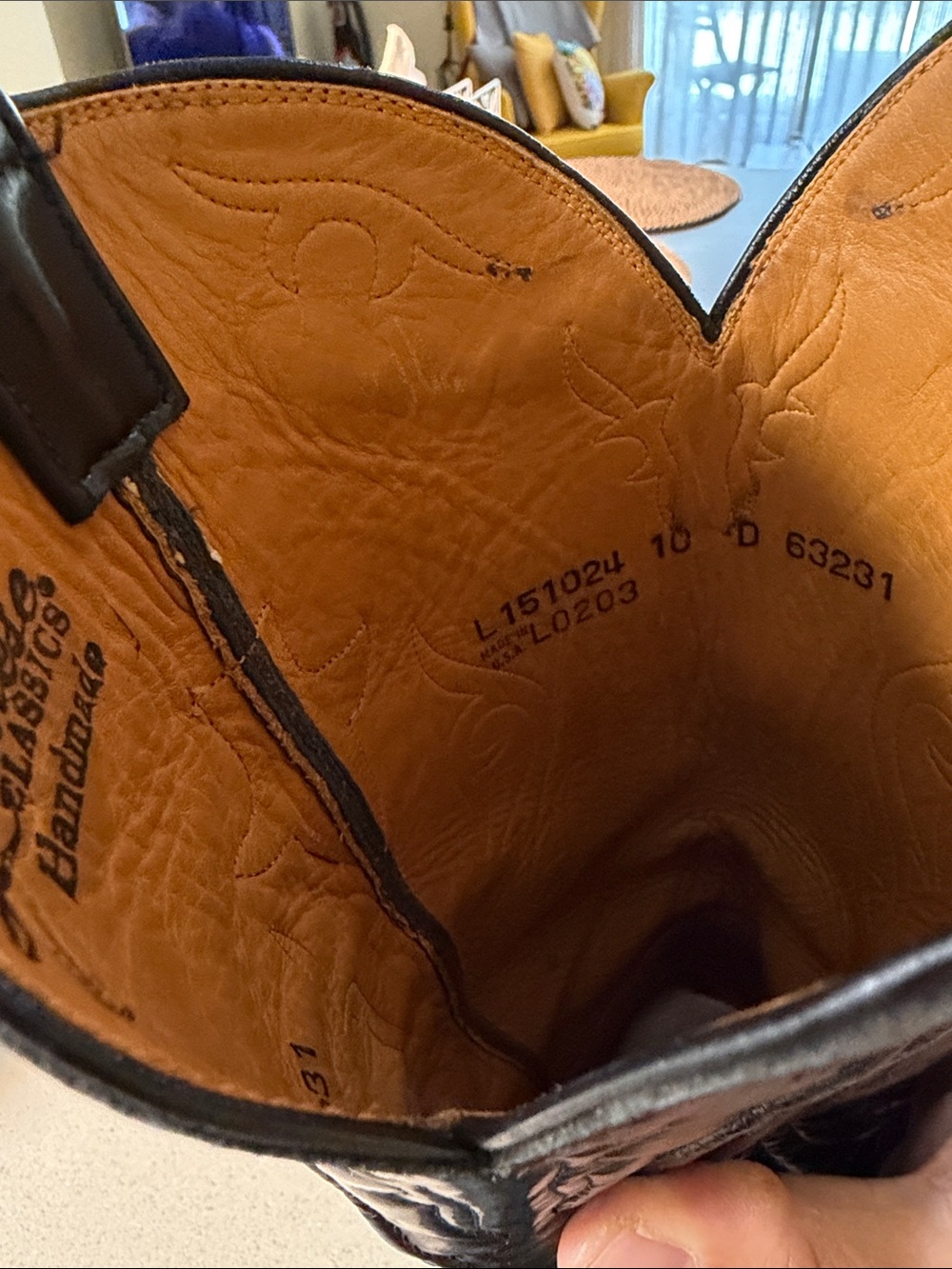 Lucchese Classics Handmade Black Cowboy Boots - Picture 4 of 6